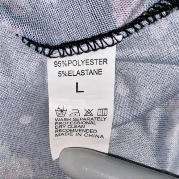 Bodysuit Teddy Black/Multi Color Floral Print Lace With Underwire Size L NWOT - Picture 11 of 14